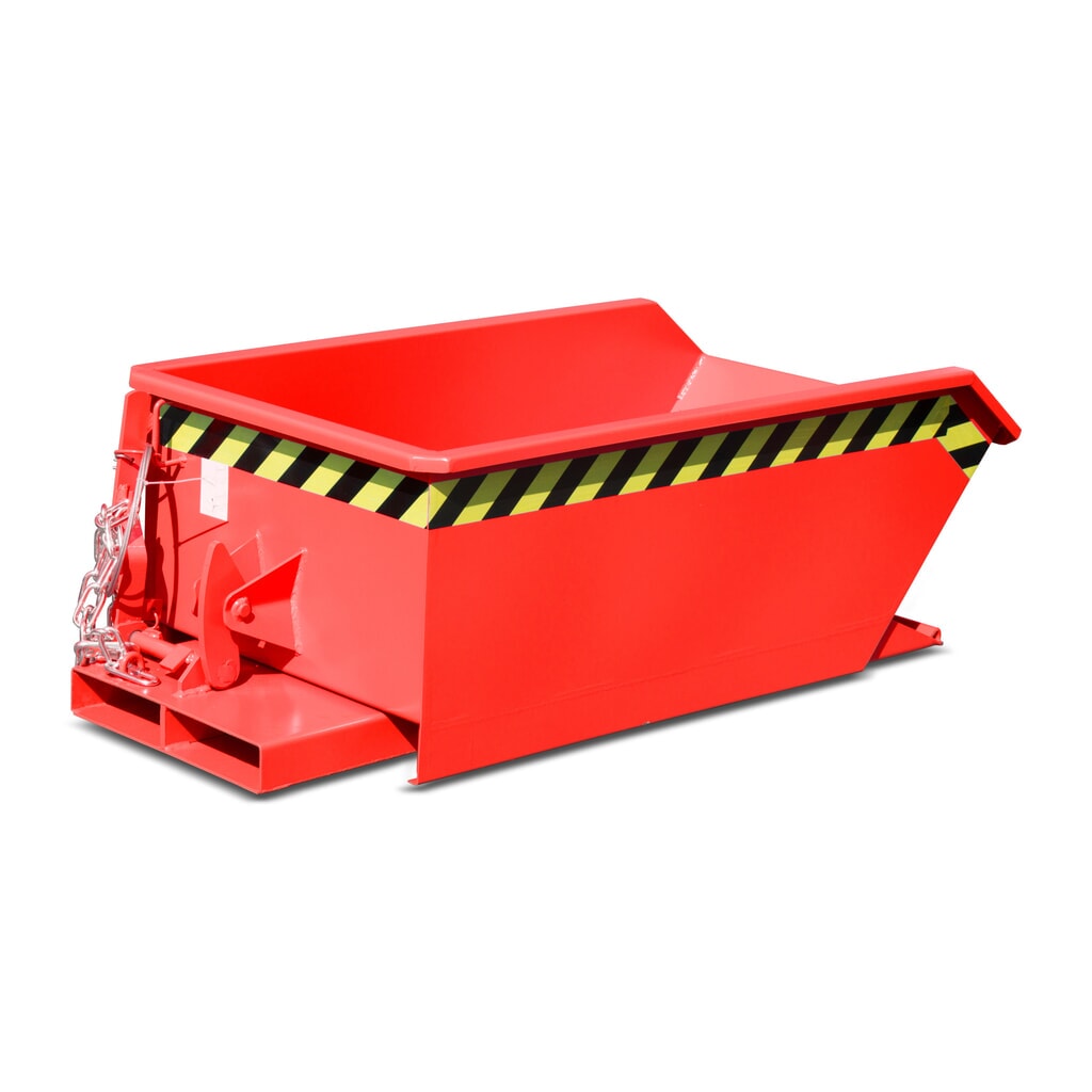 Bauer® Mini-Kippbehälter, extrem niedrige Bauhöhe, lackiert, Volumen 0,23 m³, RAL 5012 lichtblau Produktabbildung Nr. 3: Bauer® Mini-Kippbehälter, extrem niedrige Bauhöhe, lackiert, Volumen 0,23 m³, RAL 5012 lichtblau