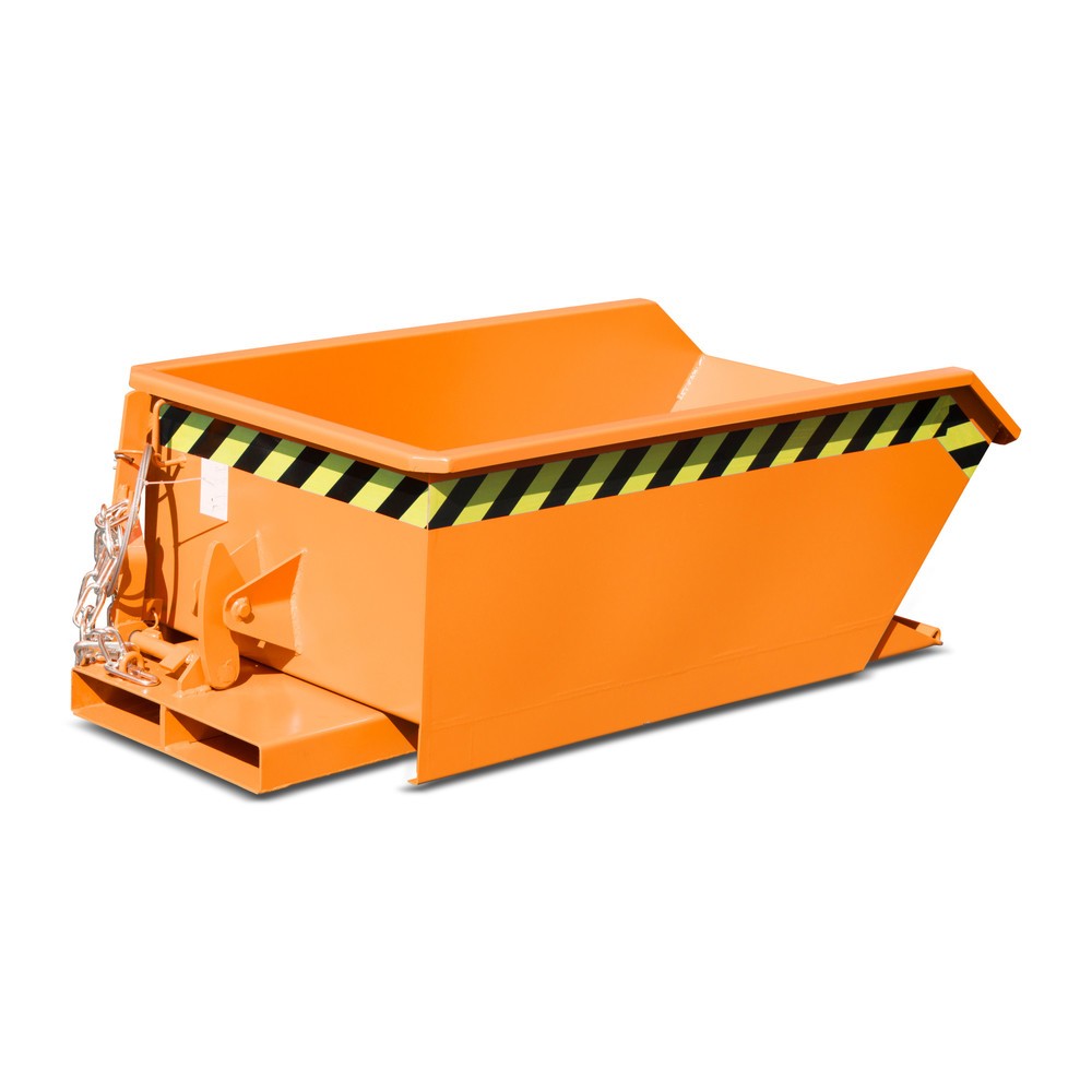 Produktabbildung: Bauer® Mini-Kippbehälter, extrem niedrige Bauhöhe, verzinkt, Volumen 0,27 m³