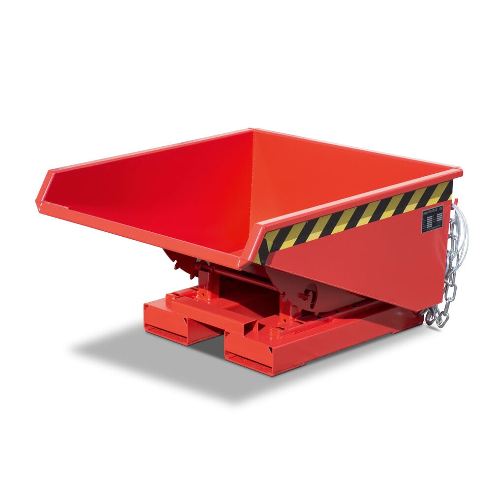 Bauer® Mini-Kippbehälter mit Abrollmechanik, niedrige Bauhöhe, lackiert, Volumen 0,275 m³, RAL 2000 gelborange Produktabbildung Nr. 3: Bauer® Mini-Kippbehälter mit Abrollmechanik, niedrige Bauhöhe, lackiert, Volumen 0,275 m³, RAL 2000 gelborange