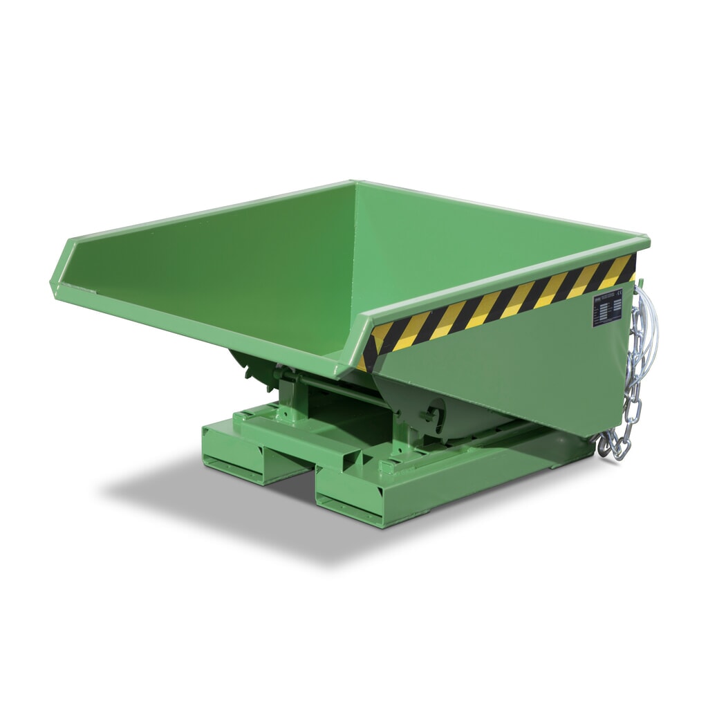 Bauer® Mini-Kippbehälter mit Abrollmechanik, niedrige Bauhöhe, lackiert, Volumen 0,275 m³, RAL 2000 gelborange Produktabbildung Nr. 4: Bauer® Mini-Kippbehälter mit Abrollmechanik, niedrige Bauhöhe, lackiert, Volumen 0,275 m³, RAL 2000 gelborange