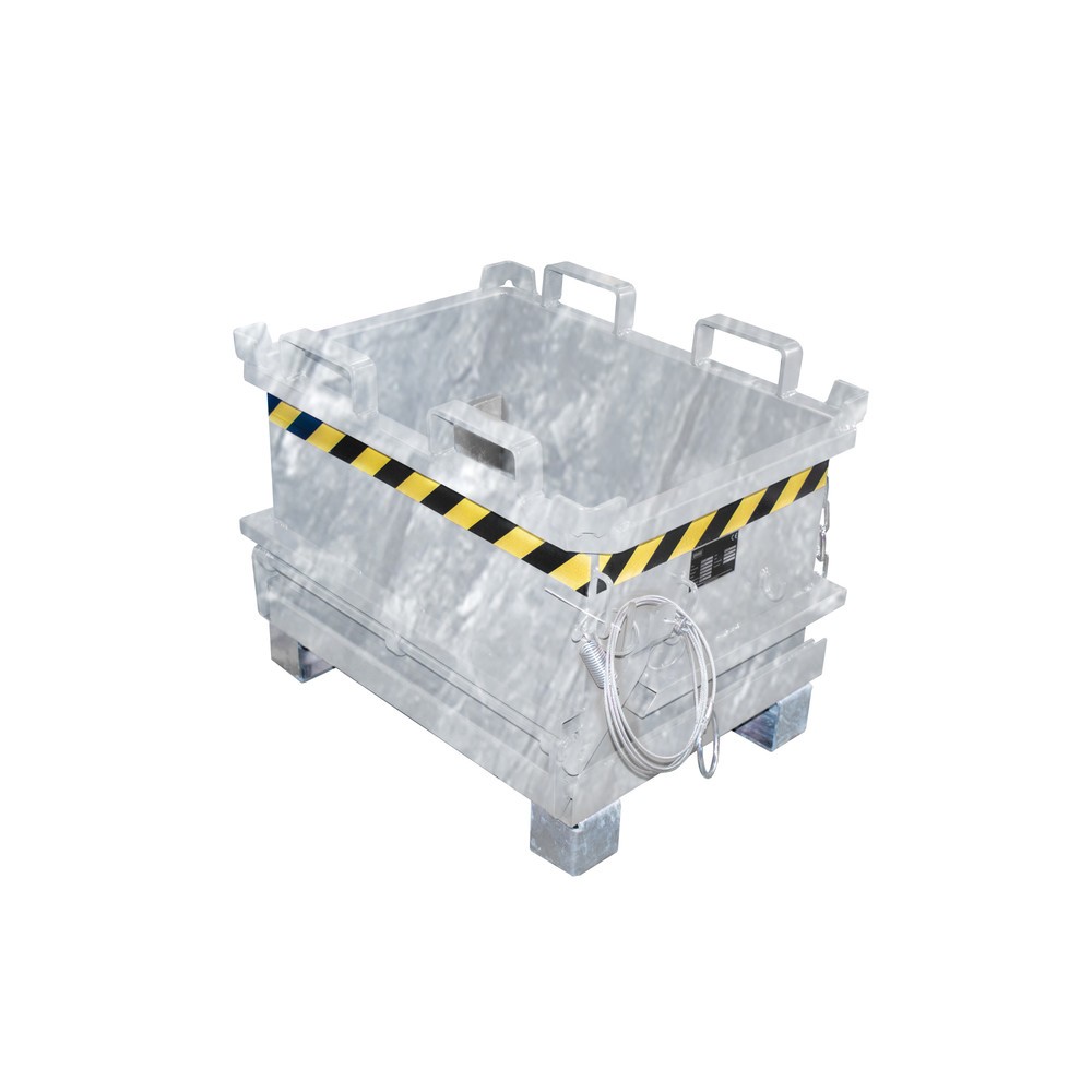 Produktabbildung: Bauer® Mini-Sammelbehälter, Volumen 0,13 m³, feuerverzinkt