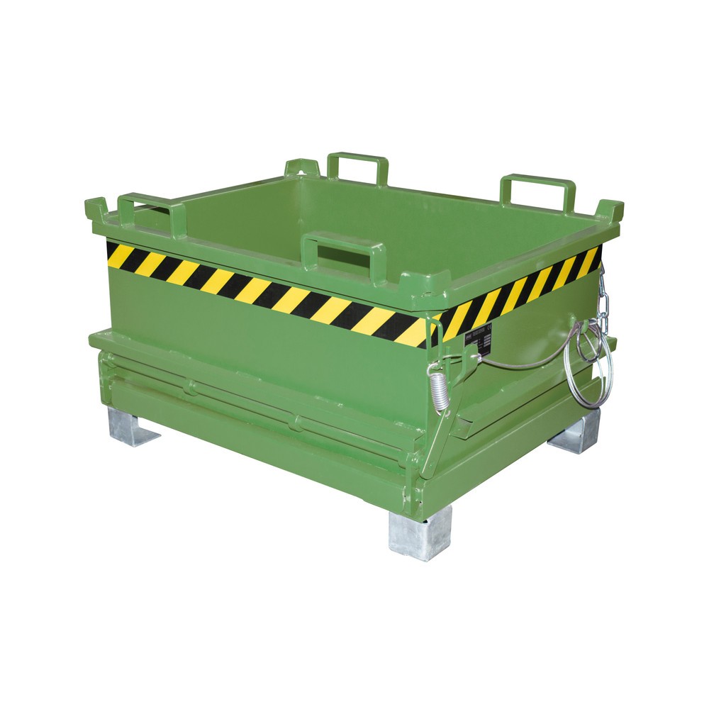 Produktabbildung: Bauer® Mini-Sammelbehälter, Volumen 0,24 m³, RAL 6011 resedagrün