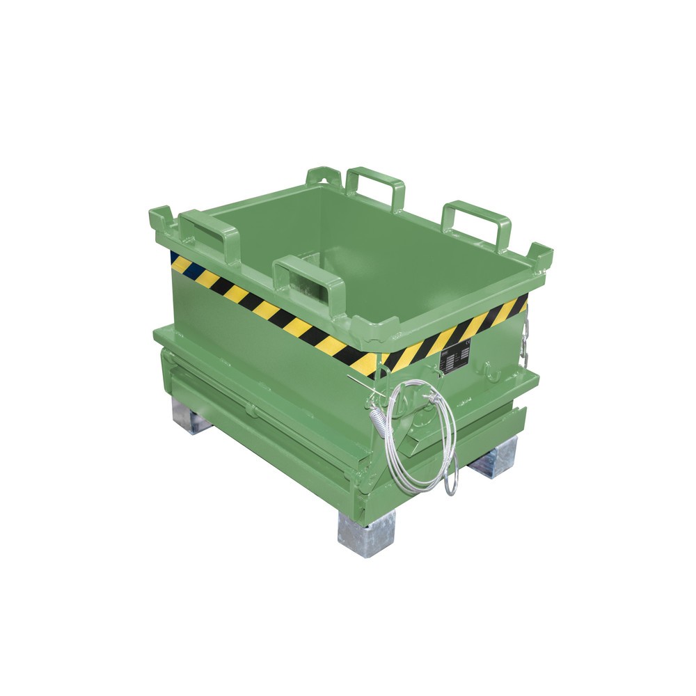 Produktabbildung: Bauer® Mini-Sammelbehälter, Volumen 0,13 m³, RAL 6011 resedagrün