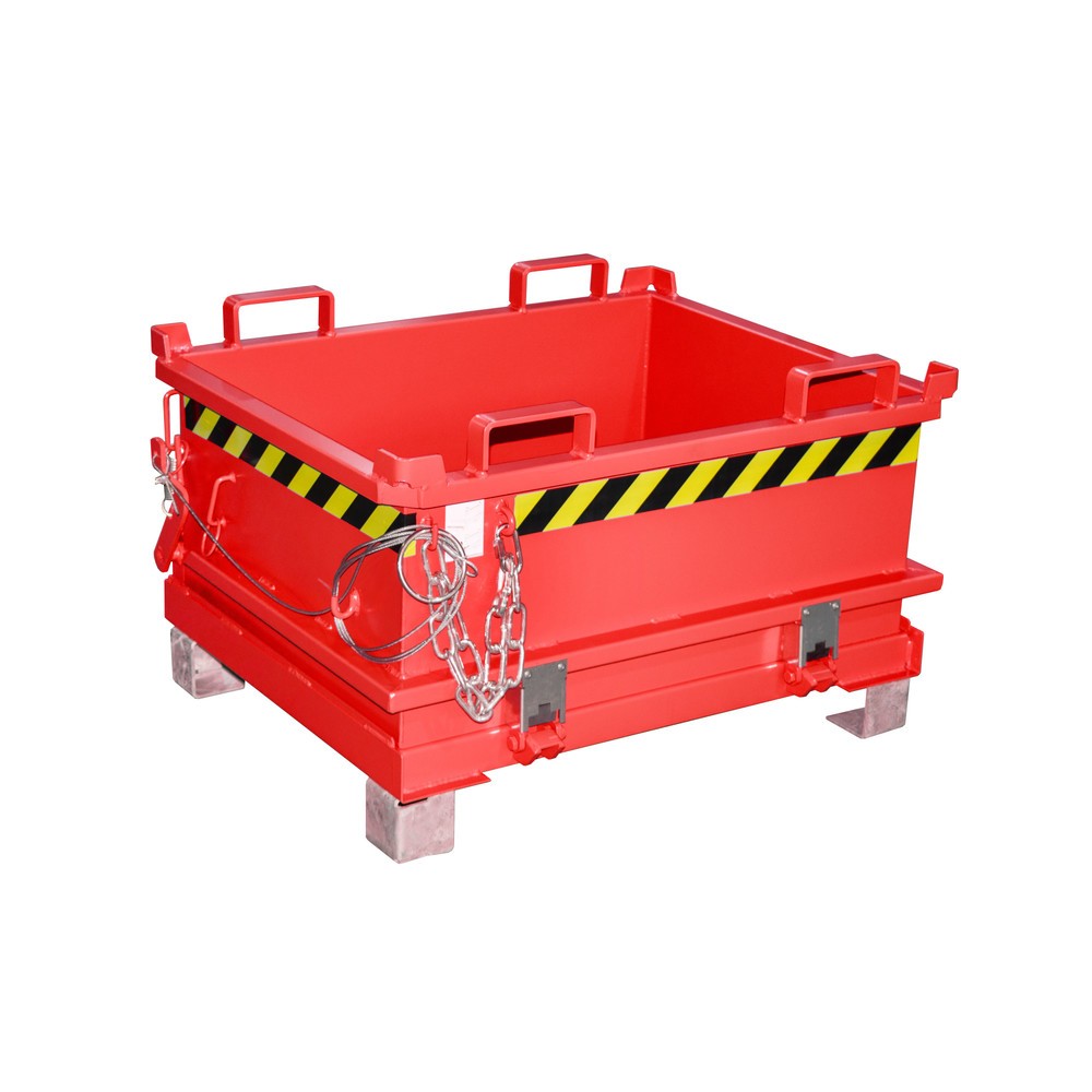 Produktabbildung: Bauer® Mini-Sammelbehälter, Volumen 0,24 m³, RAL 3000 feuerrot