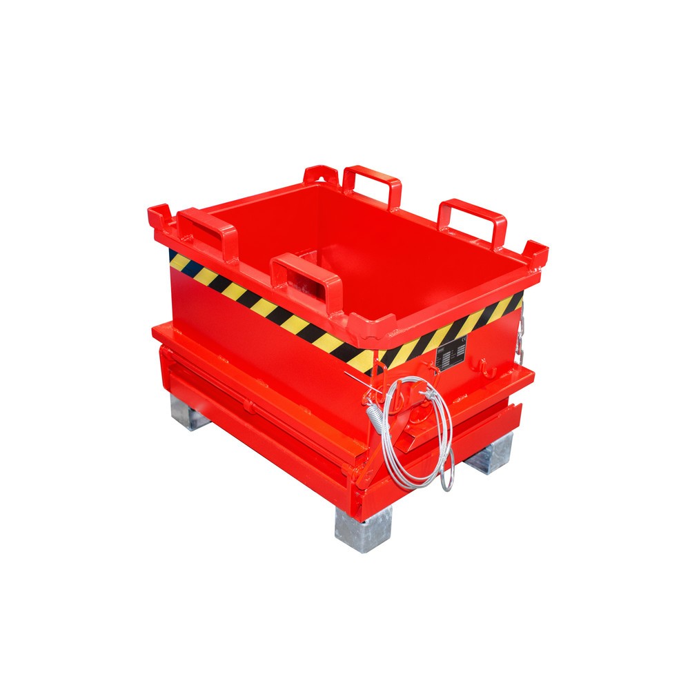 Produktabbildung: Bauer® Mini-Sammelbehälter, Volumen 0,13 m³, RAL 3000 feuerrot