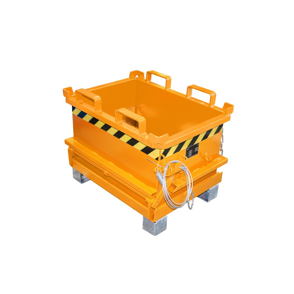 Produktabbildung: Bauer® Mini-Sammelbehälter, Volumen 0,13 m³, RAL 2000 gelborange