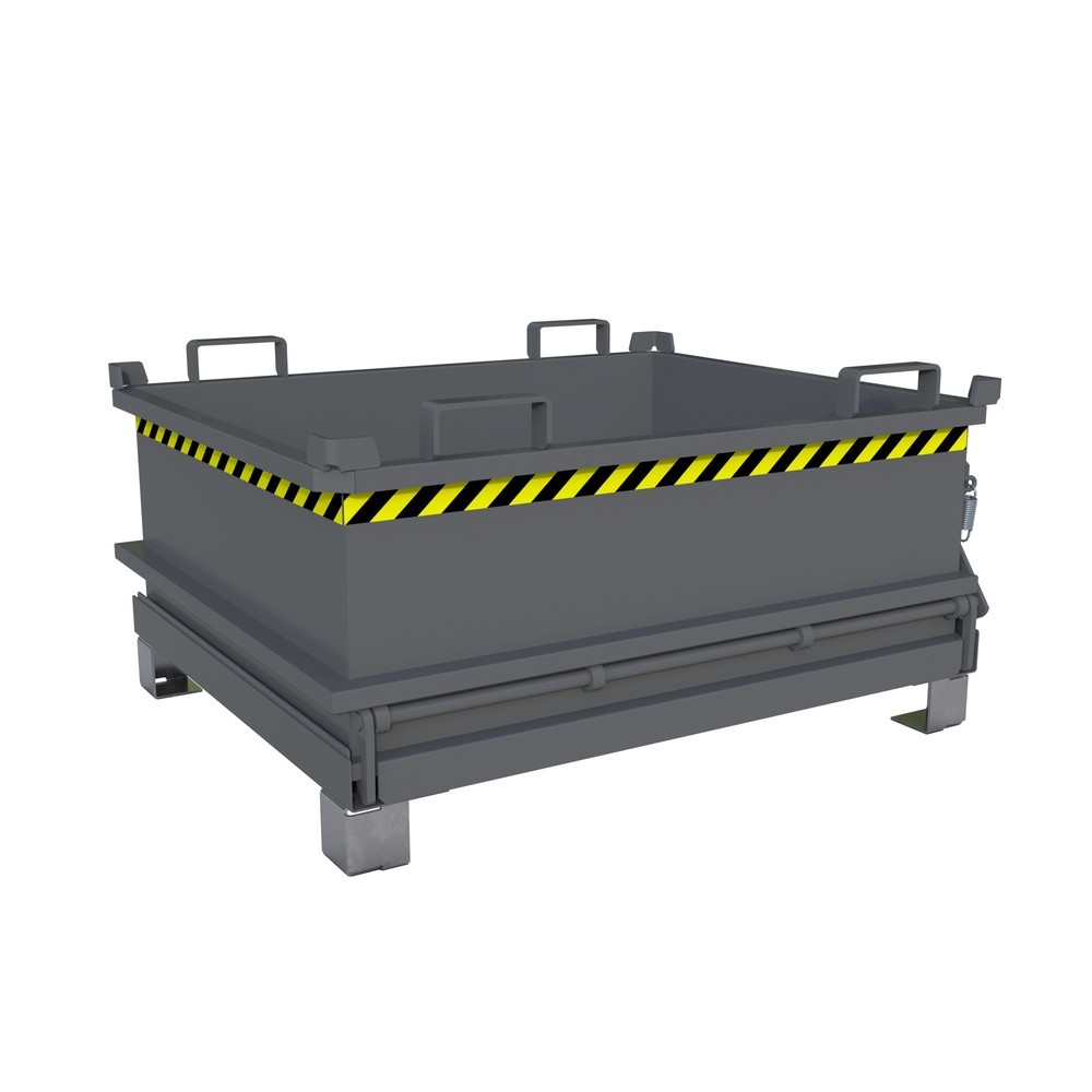 Produktabbildung: Bauer® Mini-Sammelbehälter, Volumen 0,37 m³, RAL 7005 mausgrau