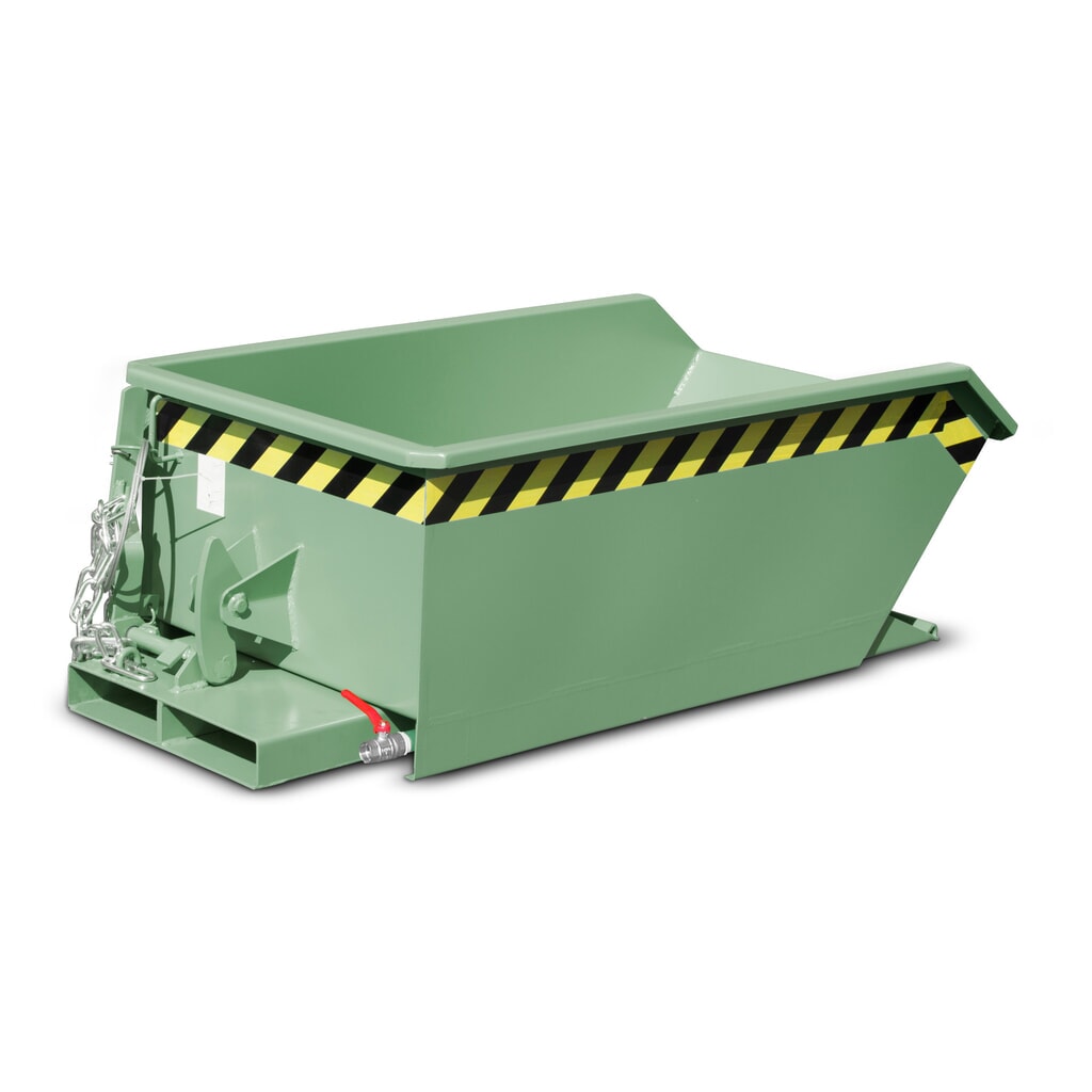 Produktabbildung Nr. 4: Bauer® Mini-Spänebehälter, extrem niedrige Bauhöhe, lackiert, Volumen 0,23 m³, RAL 5012 lichtblau