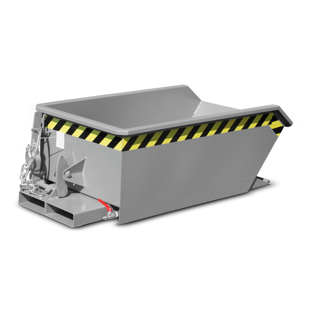 Bauer® Mini-Spänebehälter, extrem niedrige Bauhöhe, lackiert, Volumen 0,23 m³, RAL 5012 lichtblau Produktabbildung Nr. 5: Bauer® Mini-Spänebehälter, extrem niedrige Bauhöhe, lackiert, Volumen 0,23 m³, RAL 5012 lichtblau