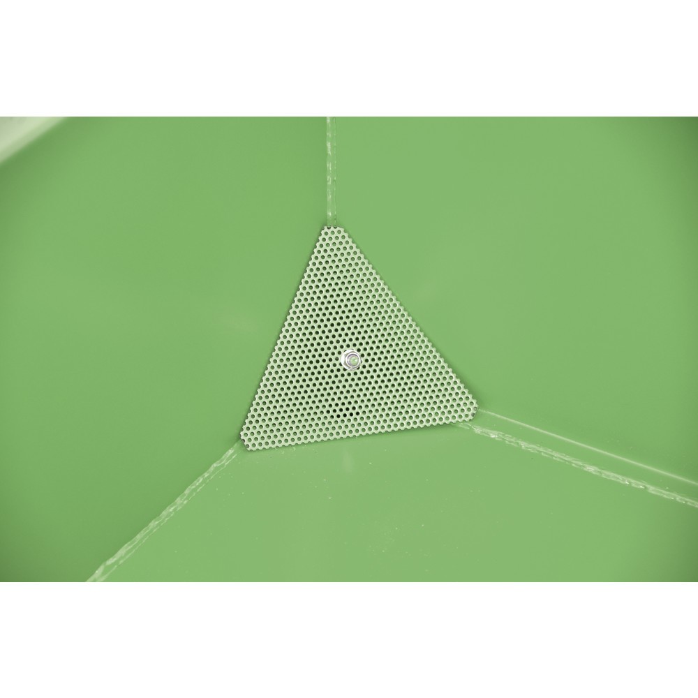 Produktabbildung: Bauer® Mini-Spänebehälter, extrem niedrige Bauhöhe, lackiert, Volumen 0,61 m³, RAL 6011 resedagrün