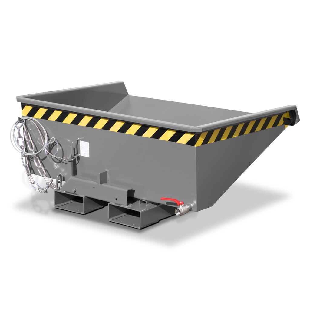 Produktabbildung Nr. 5: Bauer® Mini-Spänebehälter mit Abrollmechanik, niedrige Bauhöhe, lackiert, Volumen 0,15 m³, RAL 5012 lichtblau