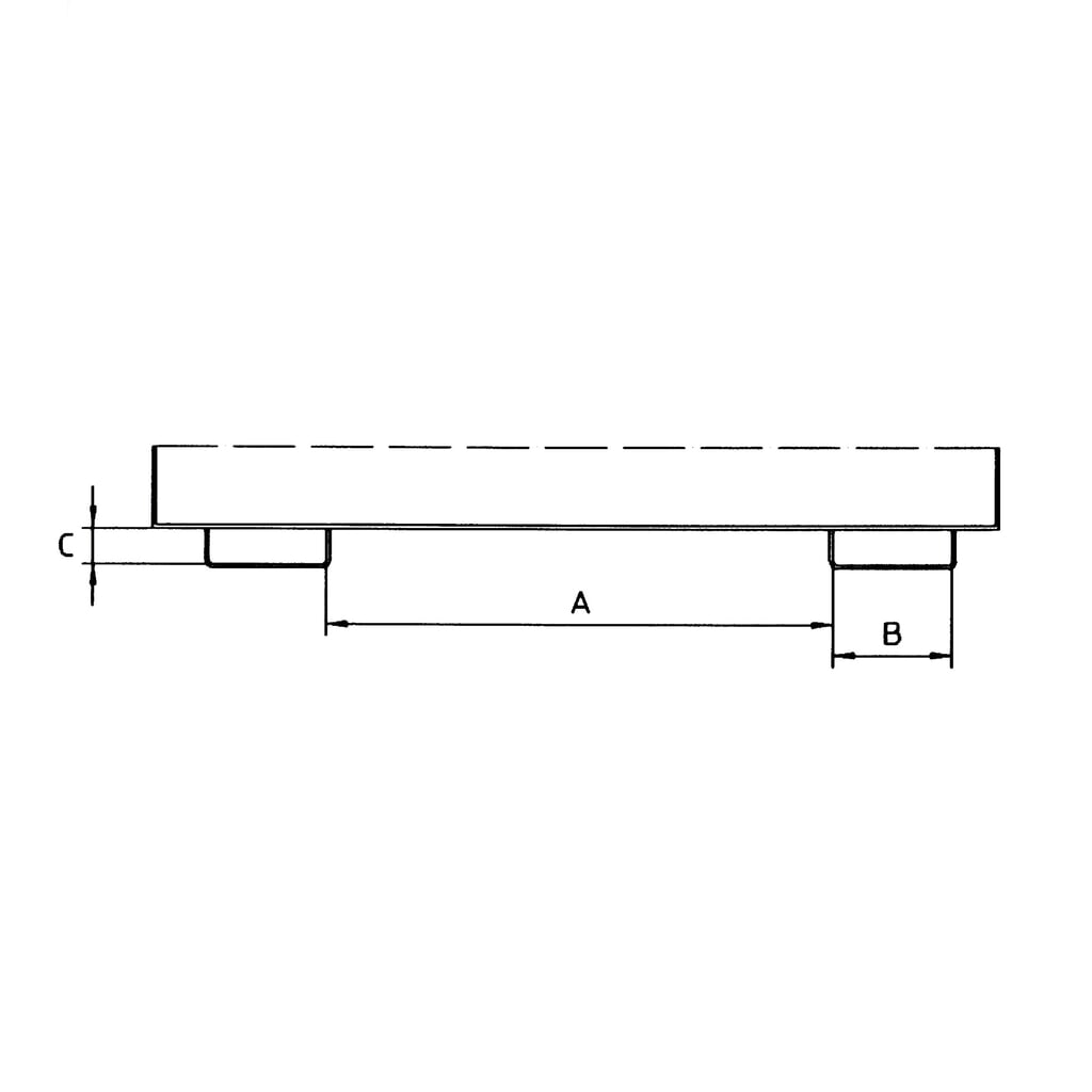Produktabbildung Nr. 2: Bauer® Kippbehälter mit Abrollmechanik Premium, tiefe Bauform, lackiert, ohne Deckel, Volumen 0,3 m³, RAL 5012 lichtblau