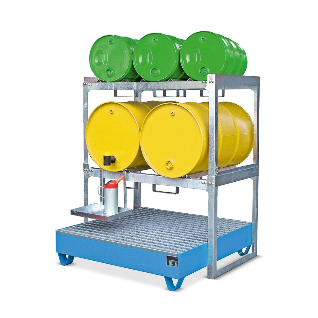 Produktabbildung Nr. 3: Bauer® Modulares Fassregal-System, HxBxT 780 x 1.310 x 800 mm, für 2 Fässer à 200 l