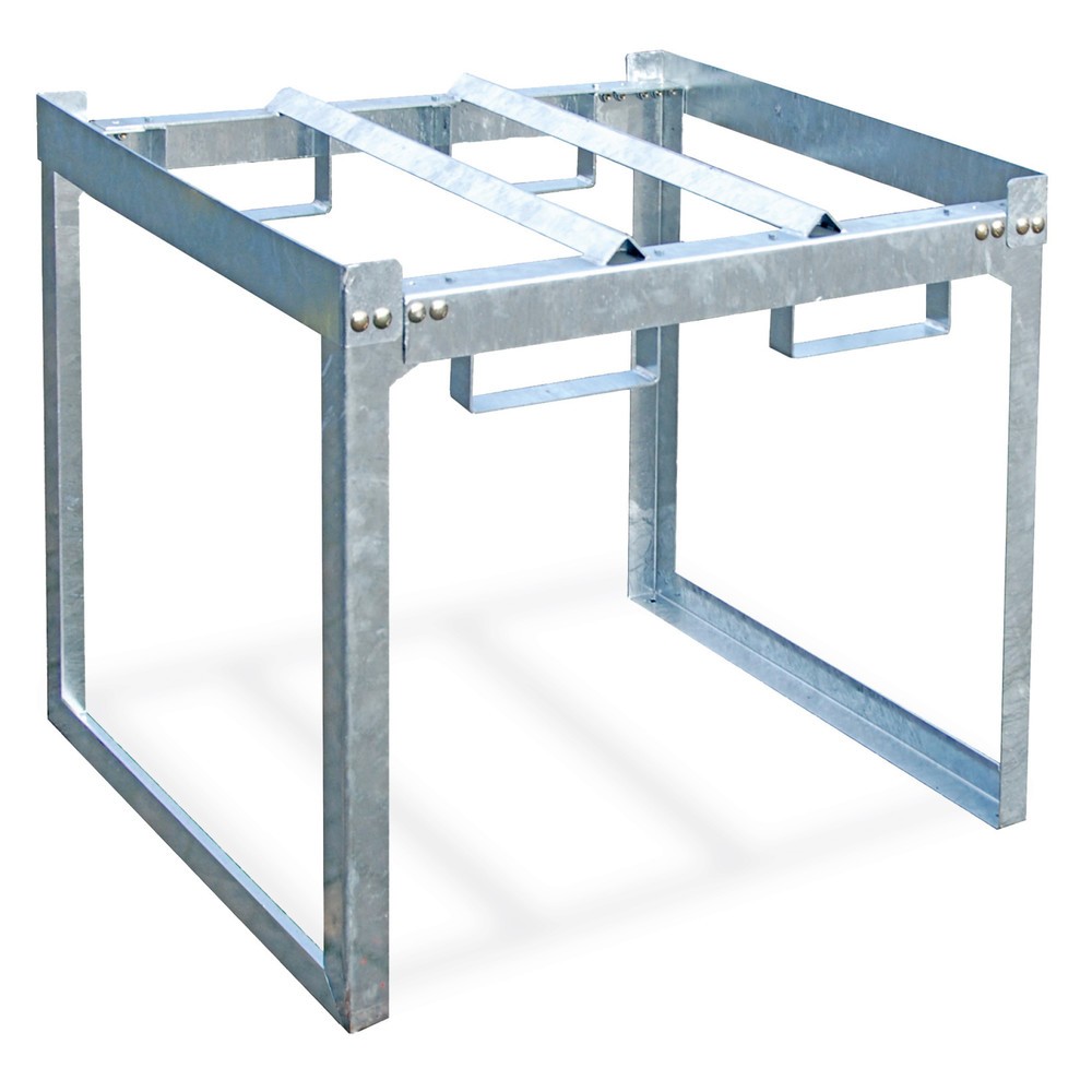 Produktabbildung: Bauer® Modulares Fassregal-System, HxBxT 780 x 910 x 790 mm, für 1 Fass à 200 l