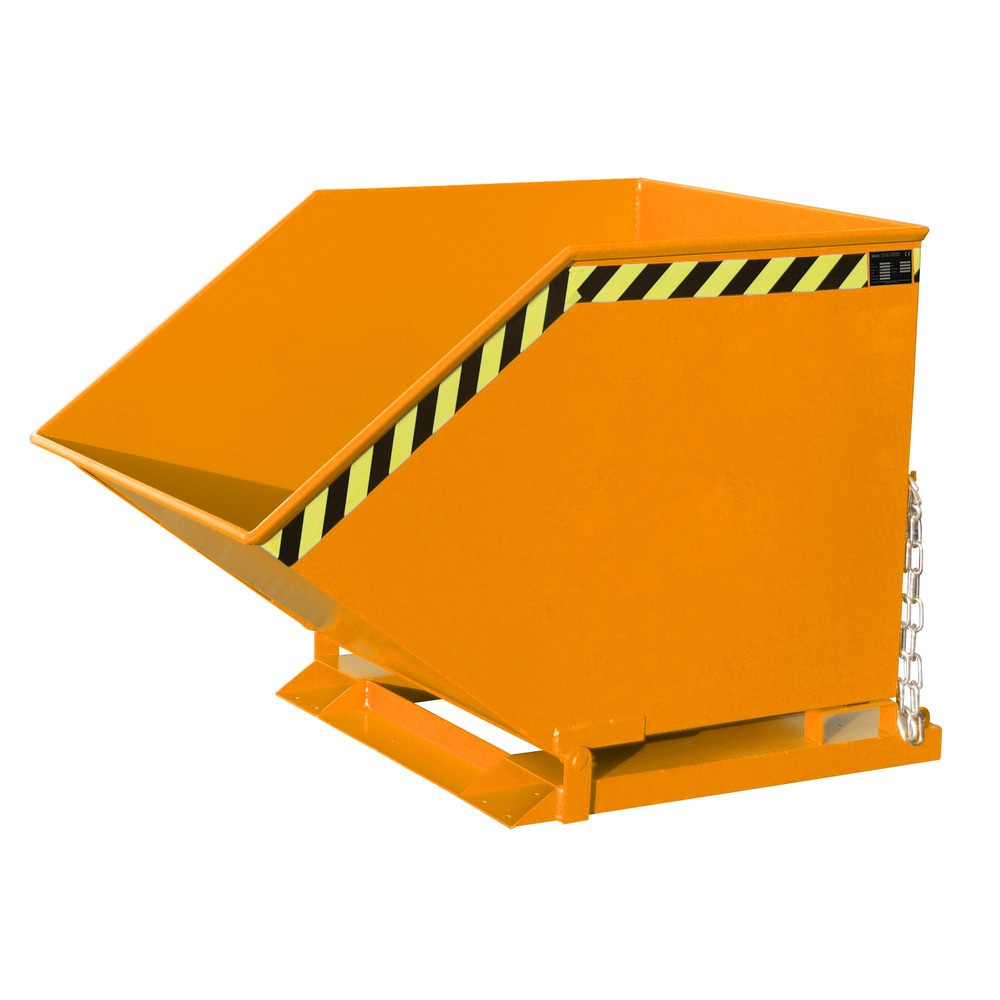 Produktabbildung: Bauer® Muldenkipper, kastenförmige Mulde, lackiert, Volumen 0,8 m³, RAL 2000 gelborange