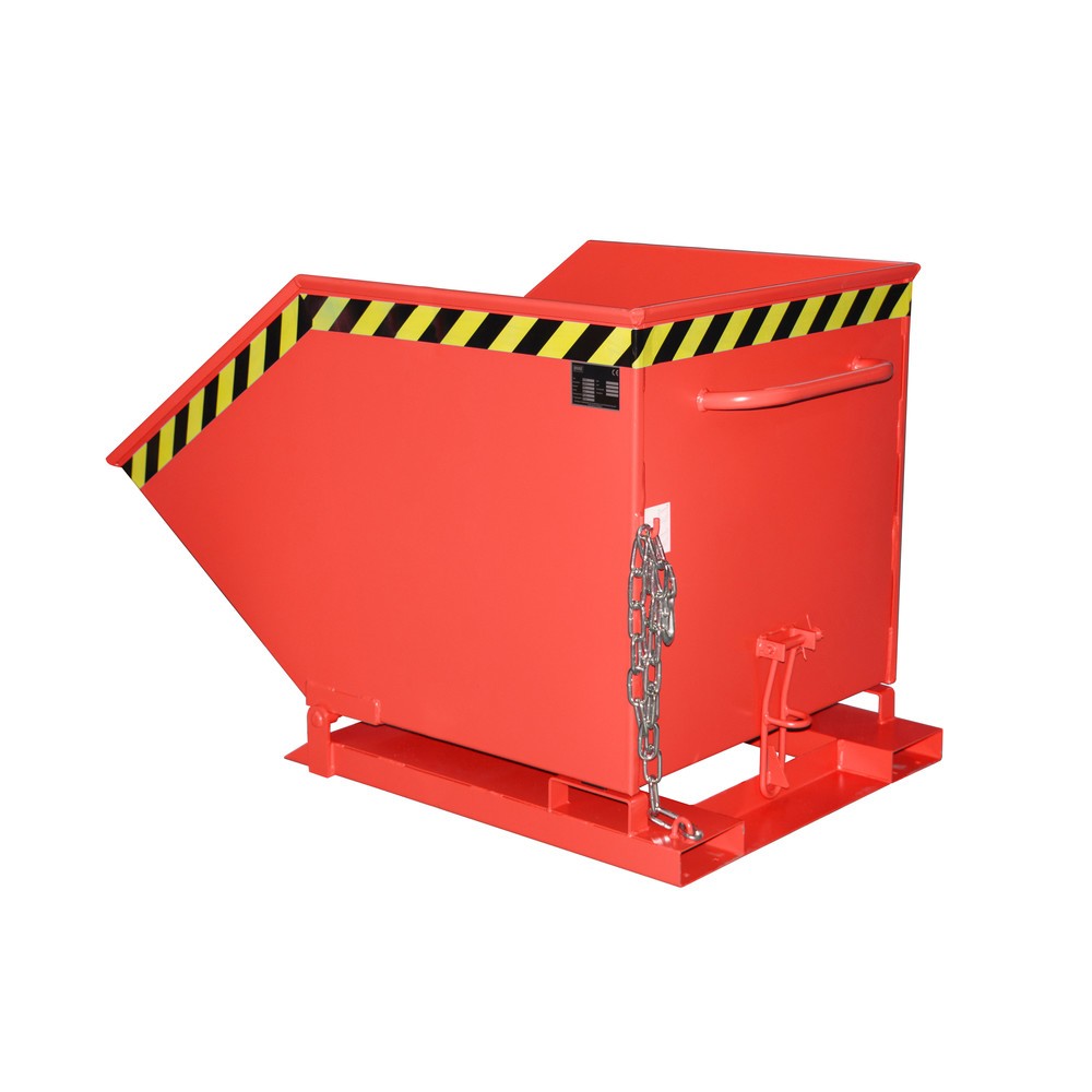 Produktabbildung: Bauer® Muldenkipper, kastenförmige Mulde, lackiert, Volumen 0,6 m³, RAL 3000 feuerrot