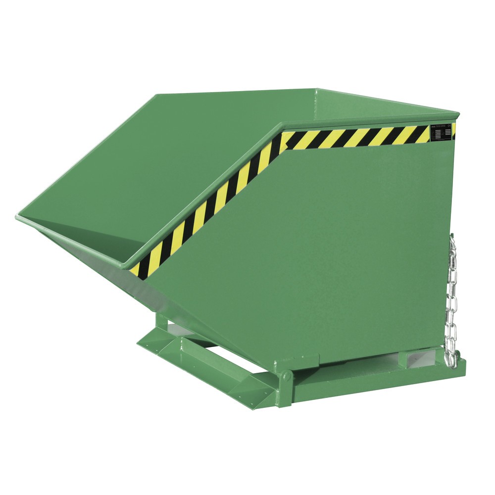Produktabbildung: Bauer® Muldenkipper, kastenförmige Mulde, lackiert, Volumen 0,8 m³, RAL 6011 resedagrün