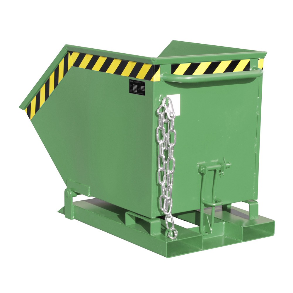 Produktabbildung: Bauer® Muldenkipper, kastenförmige Mulde, lackiert, Volumen 0,25 m³, RAL 6011 resedagrün
