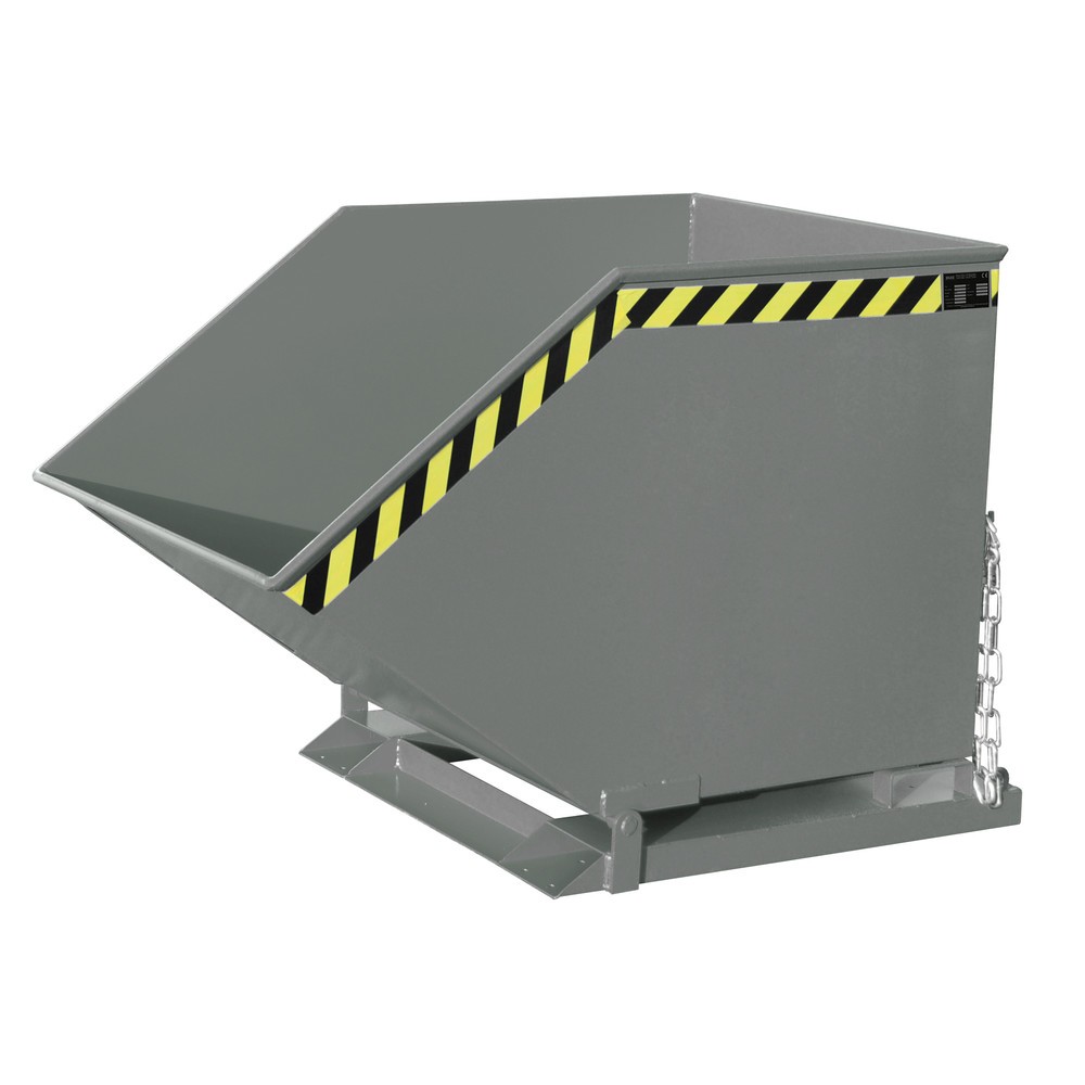 Produktabbildung: Bauer® Muldenkipper, kastenförmige Mulde, lackiert, Volumen 0,8 m³, RAL 7005 mausgrau