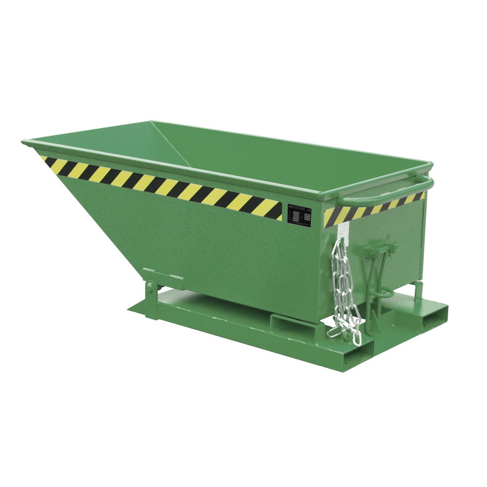 Produktabbildung: Bauer® Muldenkipper, niedrige Mulde, lackiert, Volumen 0,25 m³, RAL 6011 resedagrün