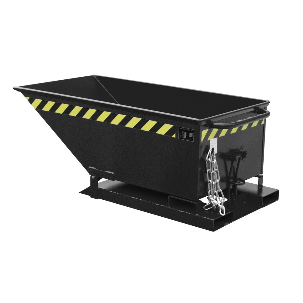 Produktabbildung: Bauer® Muldenkipper, niedrige Mulde, lackiert, Volumen 0,25 m³, RAL 7021 schwarzgrau