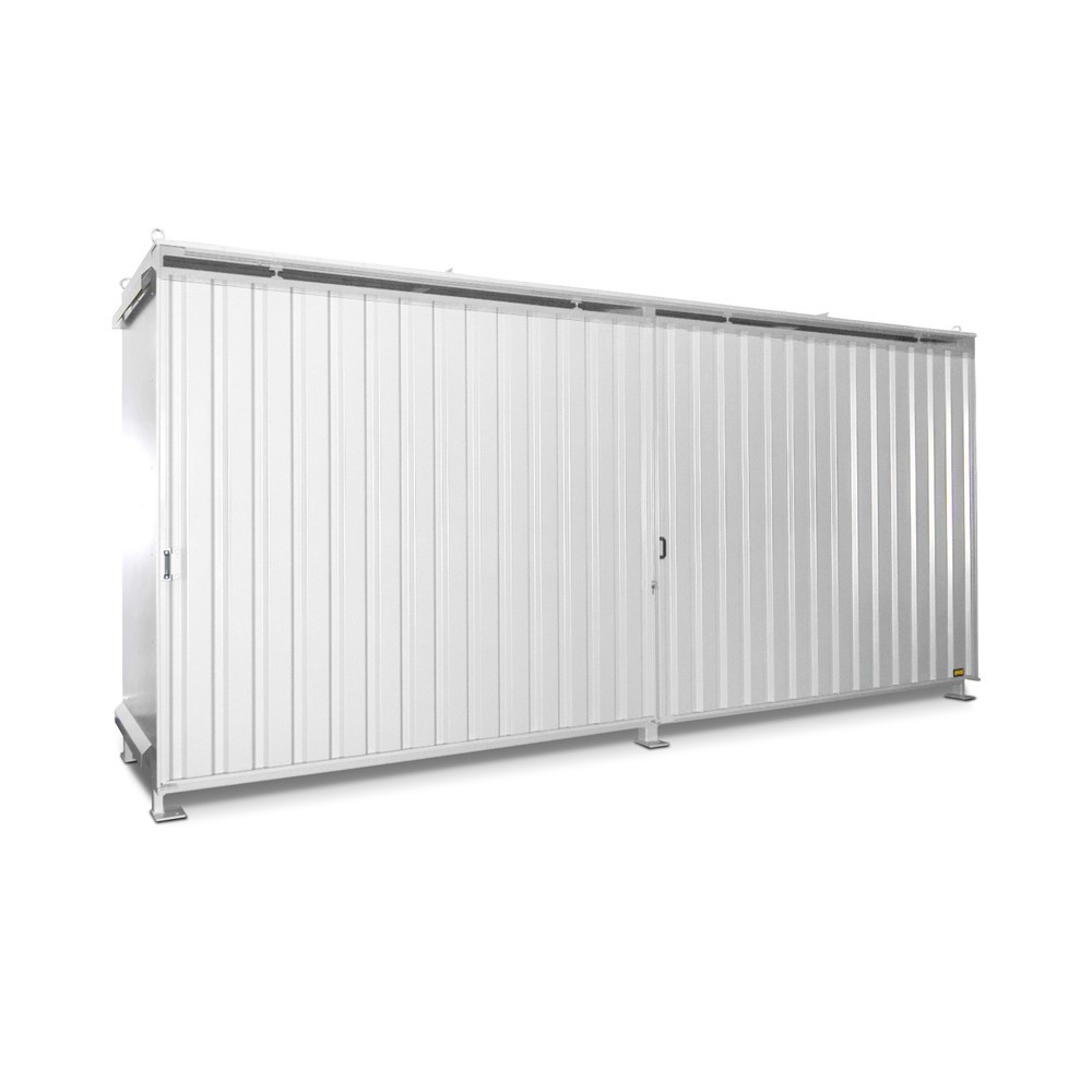 Produktabbildung: Bauer® Regalcontainer für 12x EP / 8x CP3, 2 Ebenen, 2 Schiebetüren, grauweiß