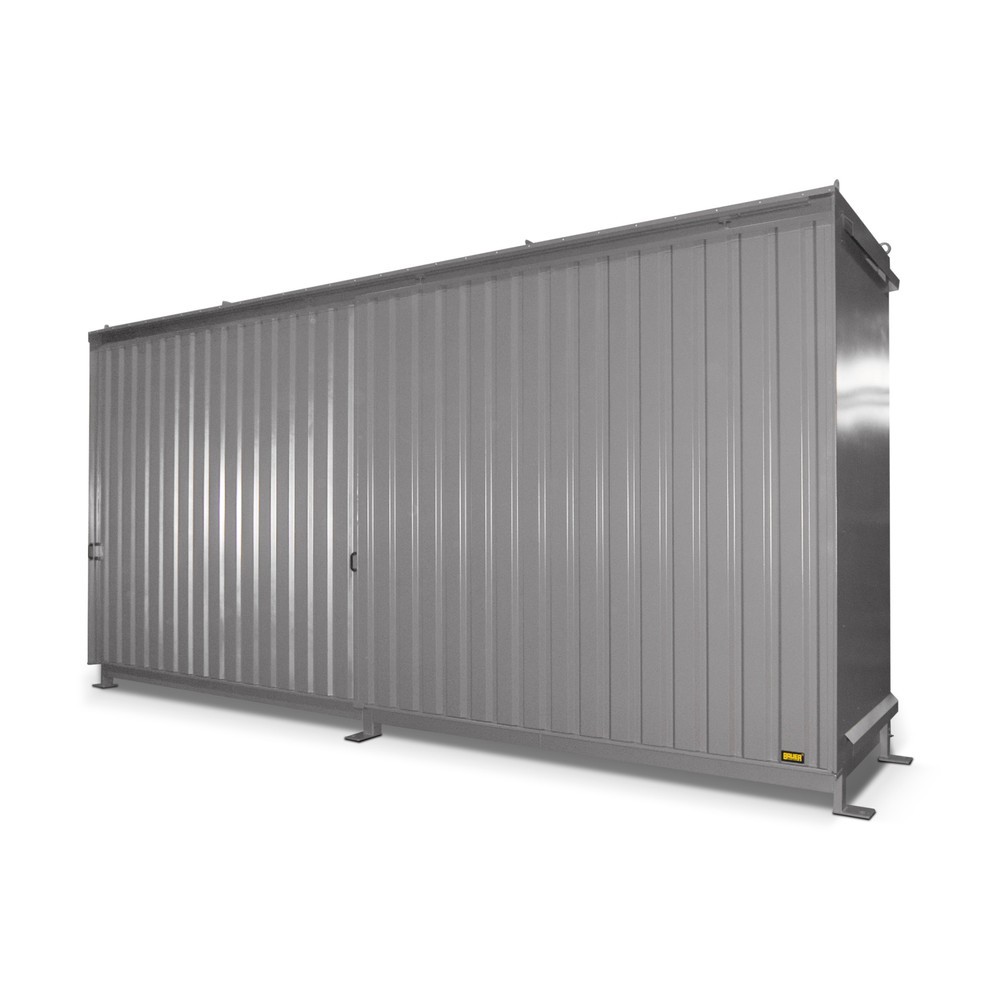 Produktabbildung Nr. 1: Bauer® Regalcontainer für 12x KTC/IBC, 2 Ebenen, 2 Schiebetüren, mausgrau