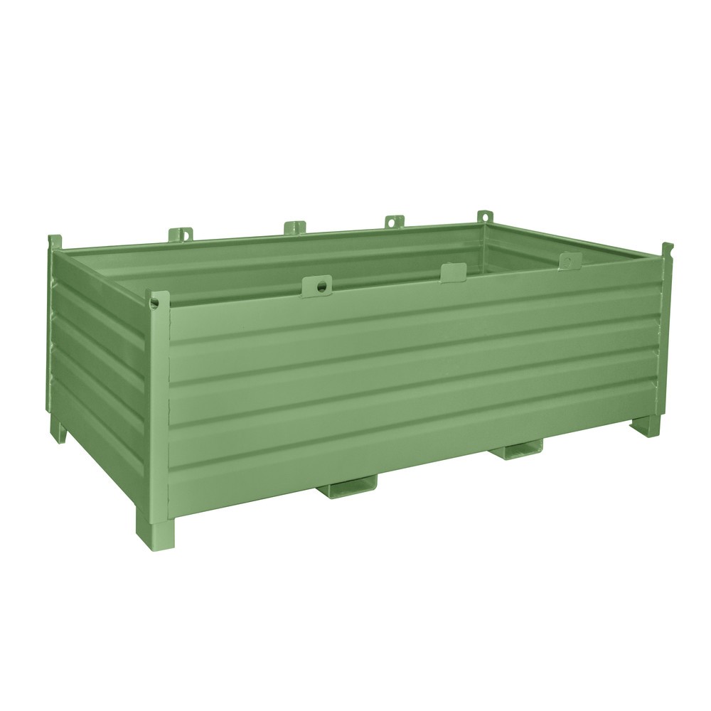 Produktabbildung: Bauer® Sammelbehälter-System Typ SBS, Volumen 2 m³, RAL 6011 resedagrün