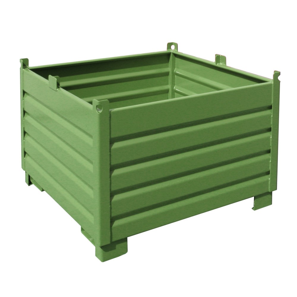 Produktabbildung: Bauer® Sammelbehälter-System Typ SBS, Volumen 1 m³, RAL 6011 resedagrün