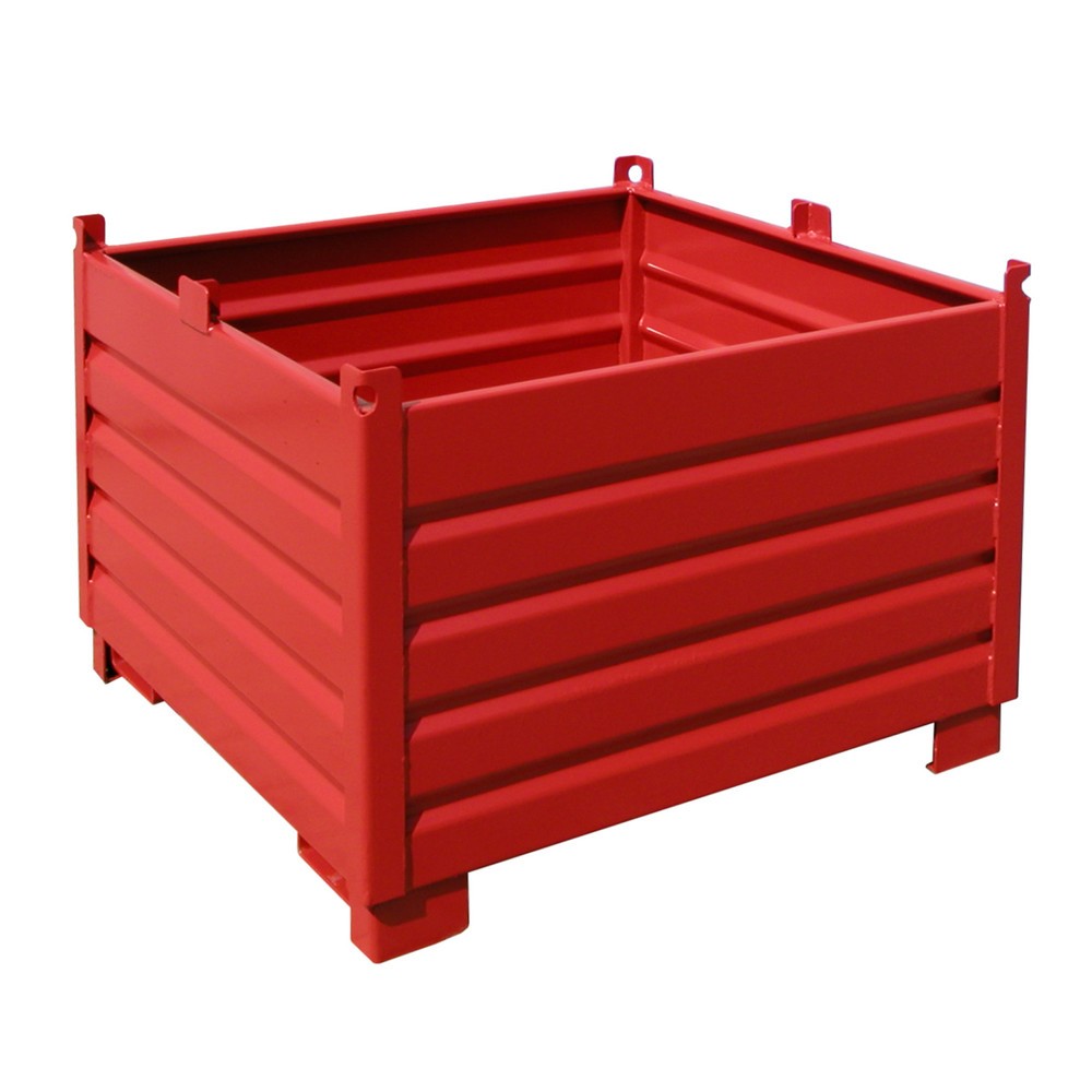 Produktabbildung: Bauer® Sammelbehälter-System Typ SBS, Volumen 1 m³, RAL 3000 feuerrot