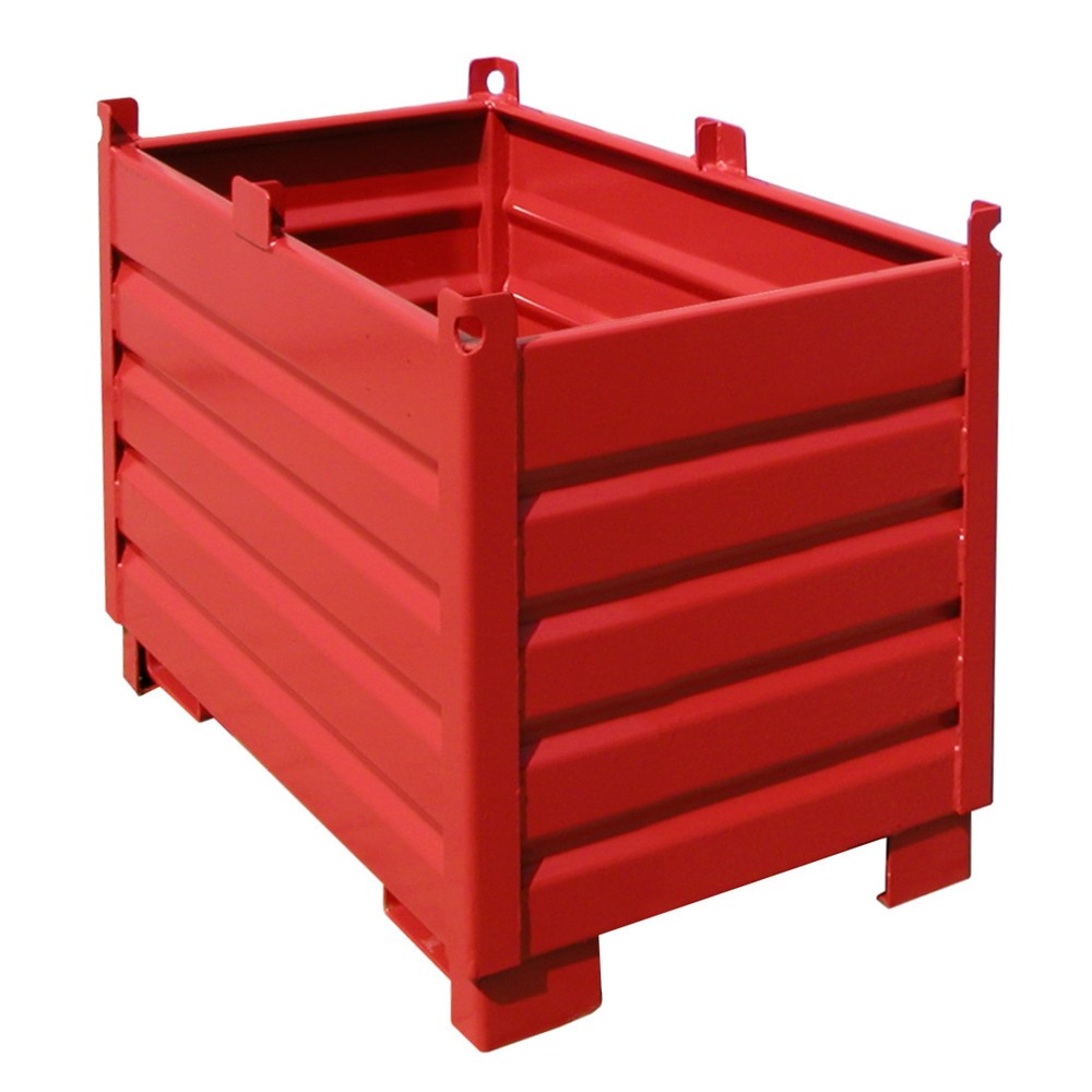 Produktabbildung: Bauer® Sammelbehälter-System Typ SBS, Volumen 0,5 m³, RAL 3000 feuerrot