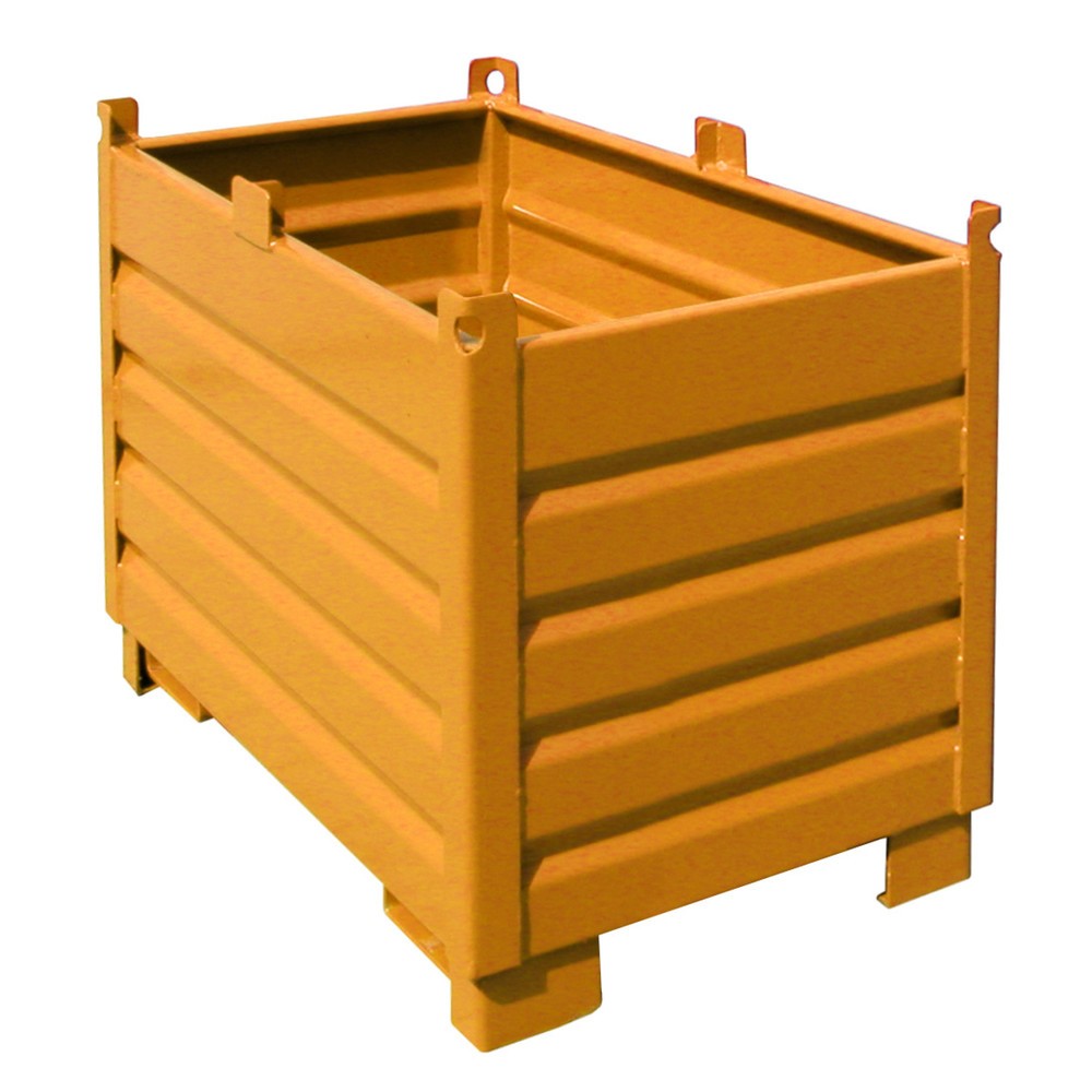 Produktabbildung: Bauer® Sammelbehälter-System Typ SBS, Volumen 0,5 m³, RAL 2000 gelborange
