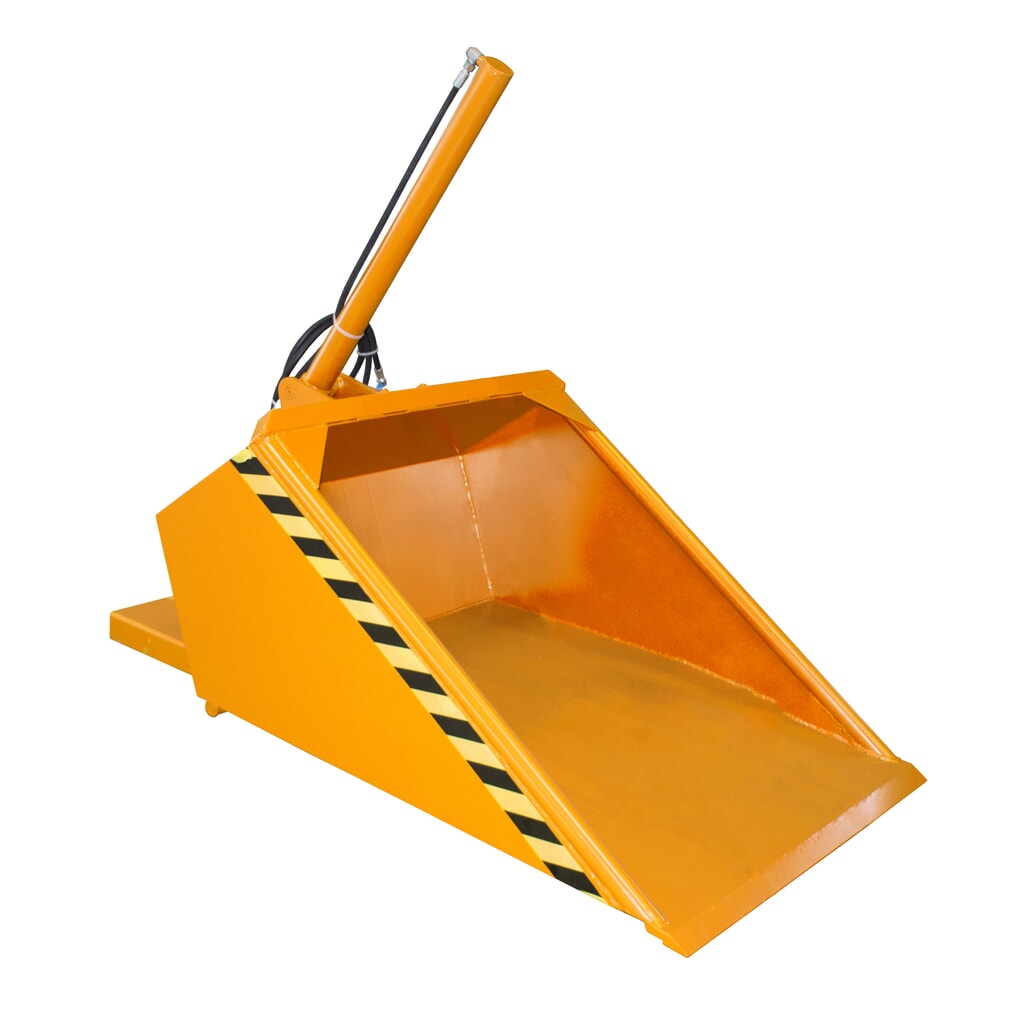 Bauer® Schaufel für Stapler, hydraulisch, lackiert, Volumen 0,5 m³, gelborange Produktabbildung: Bauer® Schaufel für Stapler, hydraulisch, lackiert, Volumen 0,5 m³, gelborange