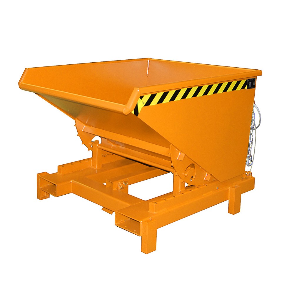 Produktabbildung Nr. 1: Bauer® Schwerlast-Kippbehälter, Tragkraft 4.000 kg, lackiert, Volumen 0,6 m³, RAL 2000 gelborange