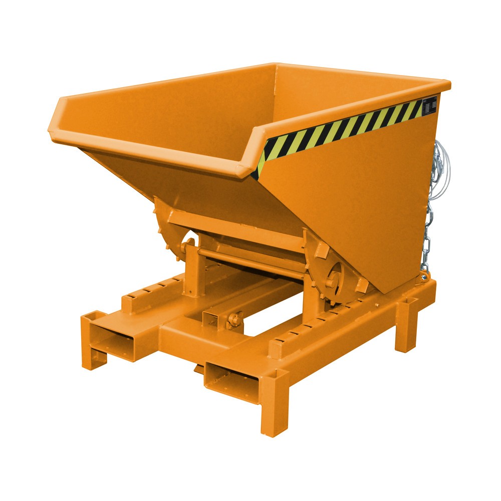 Produktabbildung Nr. 1: Bauer® Schwerlast-Kippbehälter, Tragkraft 4.000 kg, lackiert, Volumen 0,3 m³, RAL 2000 gelborange