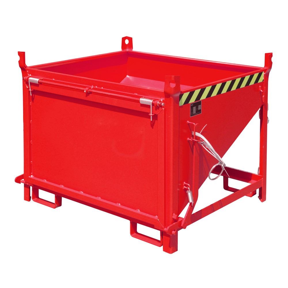 Produktabbildung Nr. 1: Bauer® Silobehälter mit Klappe, lackiert, Volumen 0,5 m³, RAL 3000 feuerrot