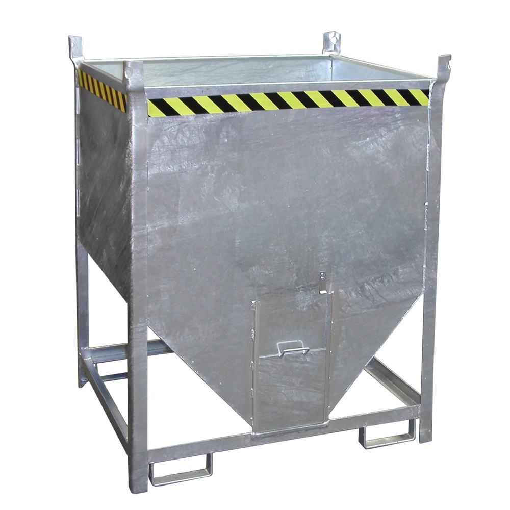 Produktabbildung Nr. 1: Bauer® Silobehälter mit Schiebeverschluss, verzinkt, TK 1.500 kg, Volumen 1 m³