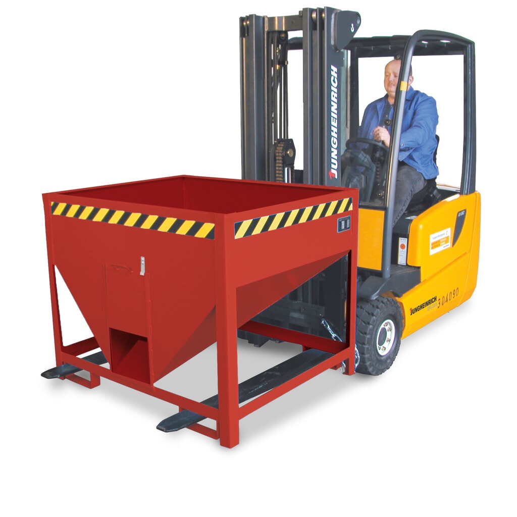 Bauer® Silobehälter mit Schiebeverschluss, lackiert, Volumen 0,5 m³, RAL 2000 gelborange Produktabbildung Nr. 4: Bauer® Silobehälter mit Schiebeverschluss, lackiert, Volumen 0,5 m³, RAL 2000 gelborange