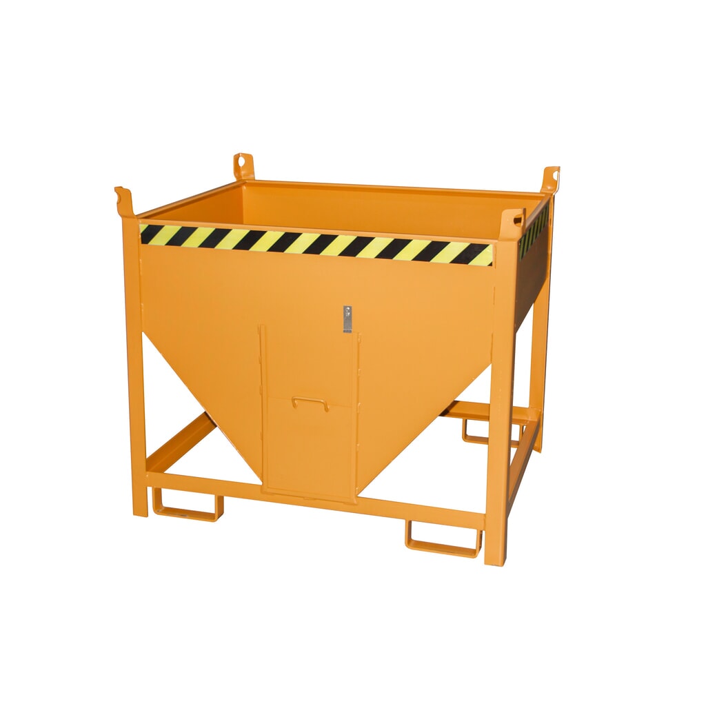Produktabbildung Nr. 1: Bauer® Silobehälter mit Schiebeverschluss, lackiert, Volumen 0,5 m³, RAL 2000 gelborange