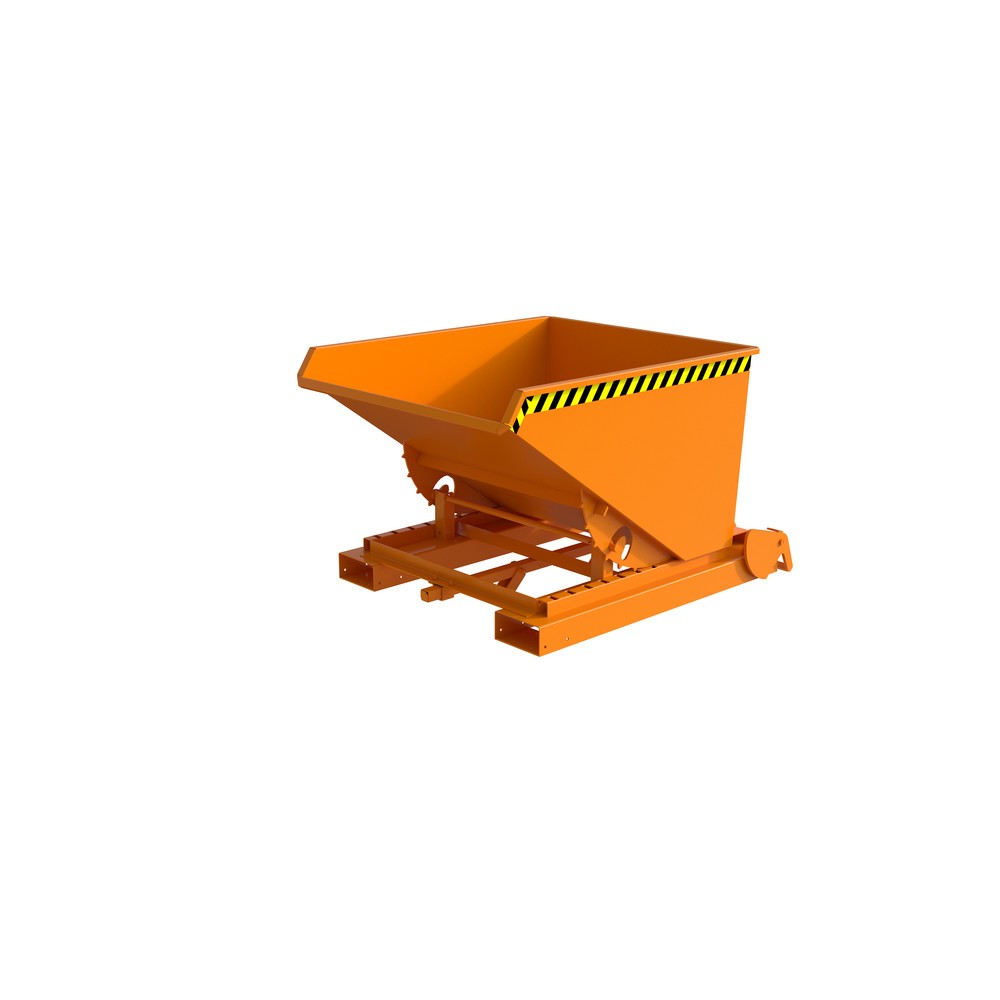 Produktabbildung Nr. 1: Bauer® Späne-Kippbehälter mit Abrollautomatik, lackiert, Volumen 0,6 m³, RAL 2000 gelborange