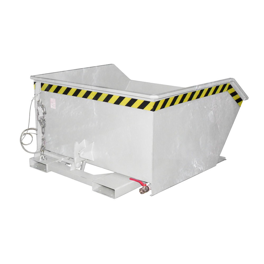Produktabbildung Nr. 1: Bauer® Späne-Kippbehälter, Zwischenboden aus Lochblech, verzinkt, TK 1.000 kg, Volumen 0,75 m³