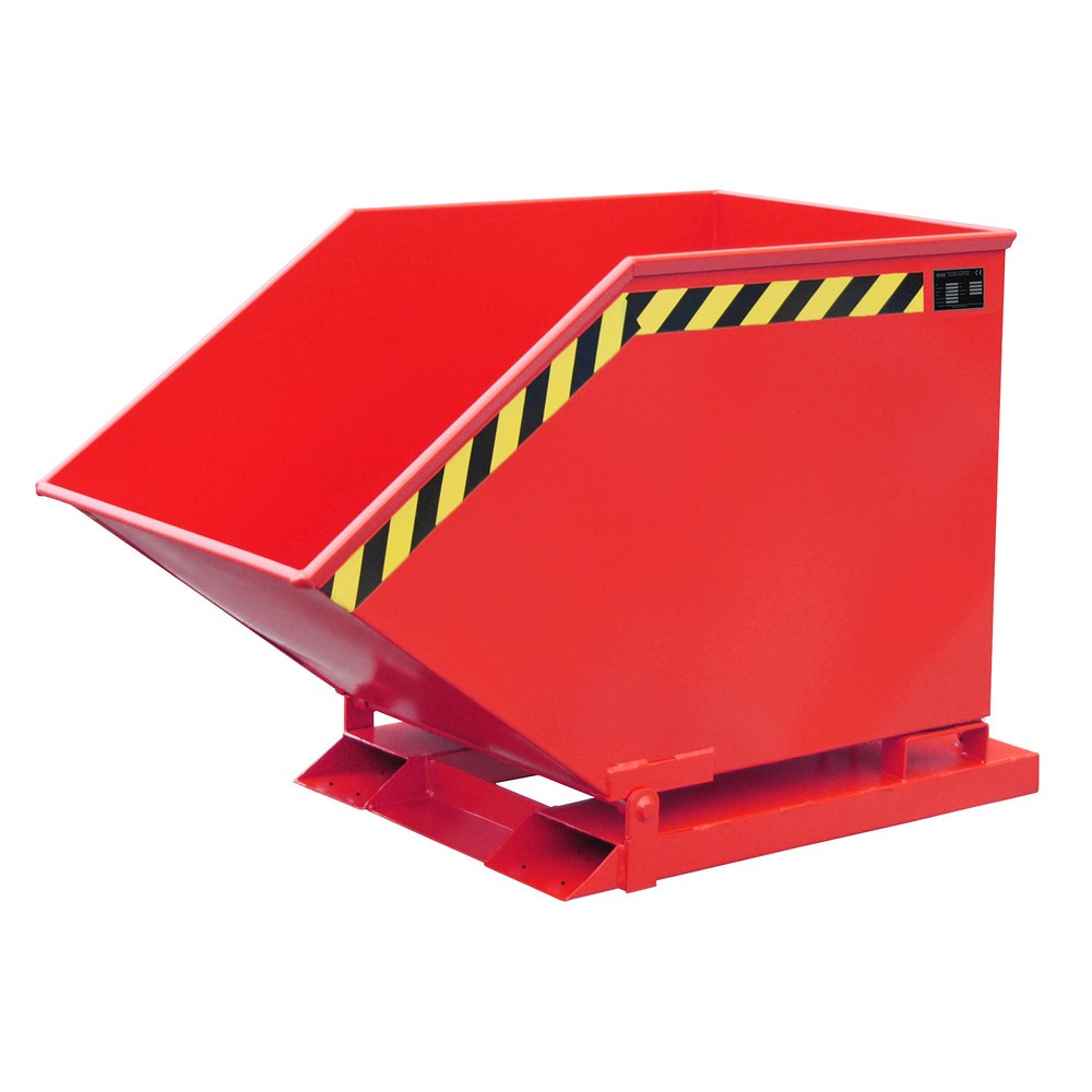 Produktabbildung: Bauer® Späne-Kippmulde, kastenförmige Mulde, lackiert, Volumen 0,4 m³, RAL 3000 feuerrot