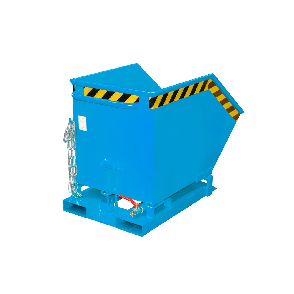 Produktabbildung: Bauer® Späne-Kippmulde, kastenförmige Mulde, lackiert, Volumen 0,25 m³, RAL 5012 lichtblau