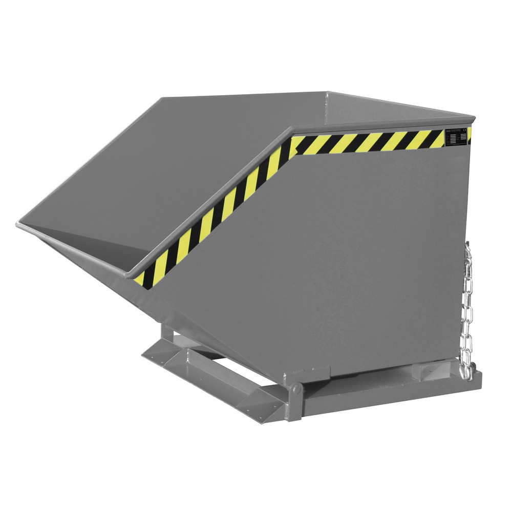 Produktabbildung: Bauer® Späne-Kippmulde, kastenförmige Mulde, lackiert, Volumen 0,8 m³, RAL 7005 mausgrau