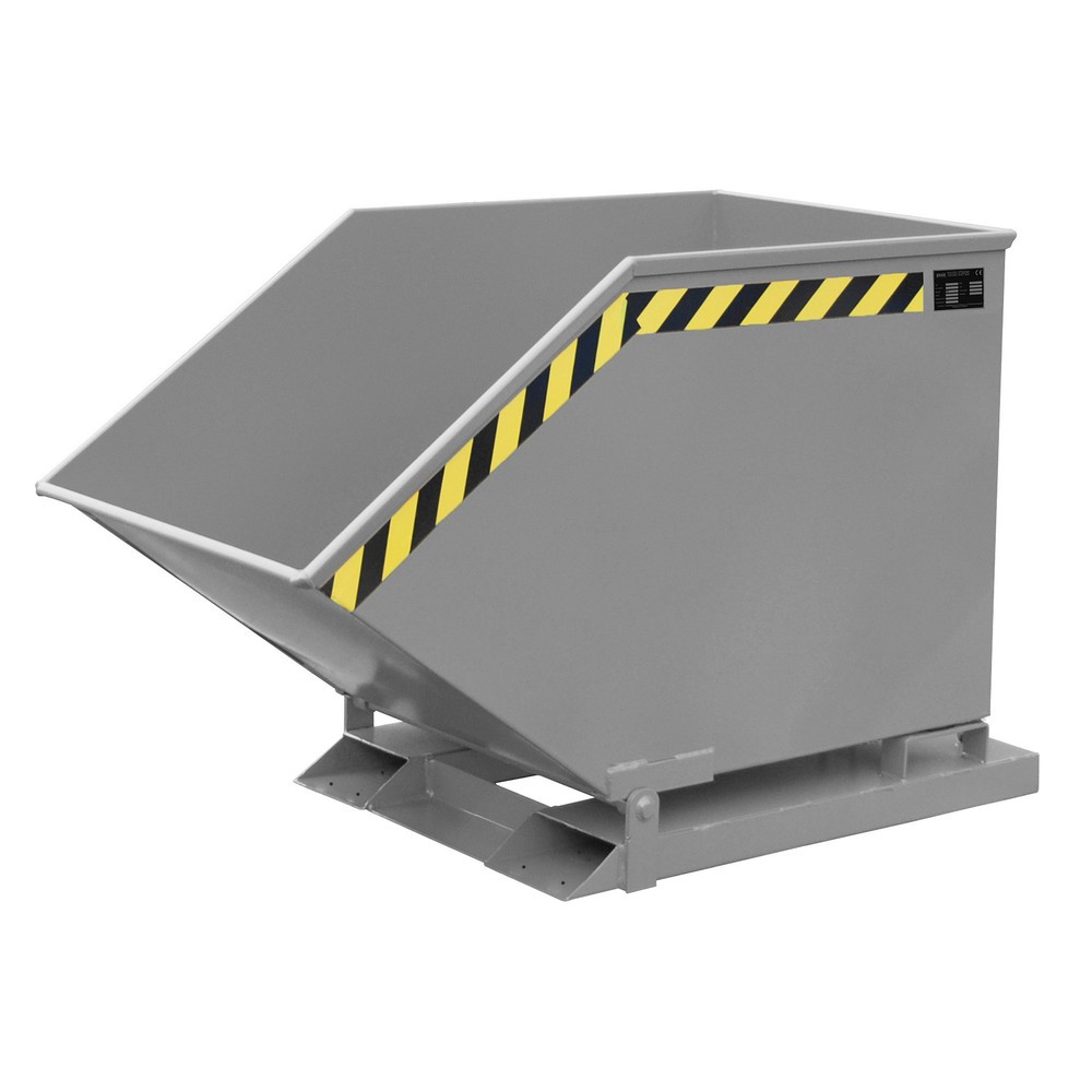 Produktabbildung: Bauer® Späne-Kippmulde, kastenförmige Mulde, lackiert, Volumen 0,4 m³, RAL 7005 mausgrau