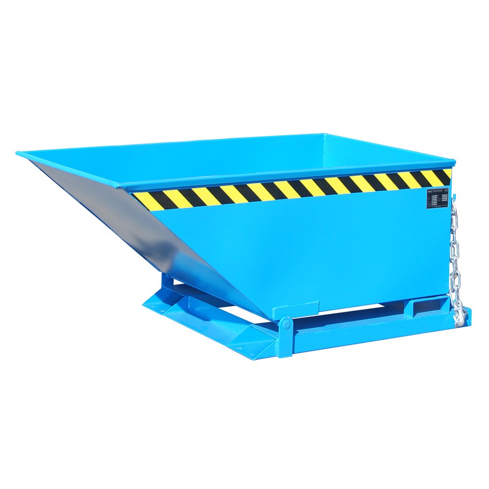 Produktabbildung: Bauer® Späne-Kippmulde, niedrige Mulde, lackiert, Volumen 0,4 m³, RAL 5012 lichtblau