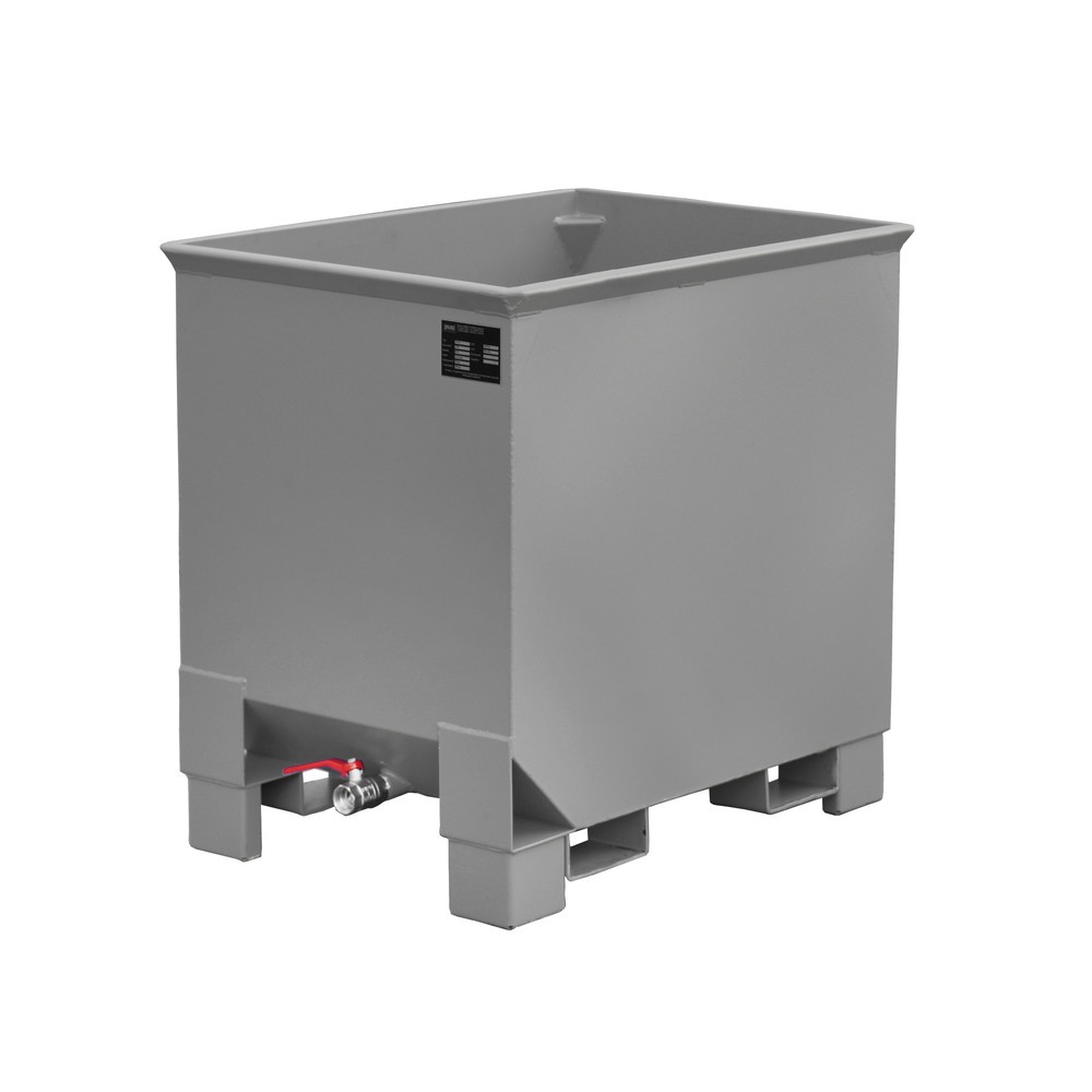 Produktabbildung Nr. 5: Bauer® Späne-Stapelbehälter für Routenzüge, lackiert, Volumen 0,3 m³, RAL 2000 gelborange