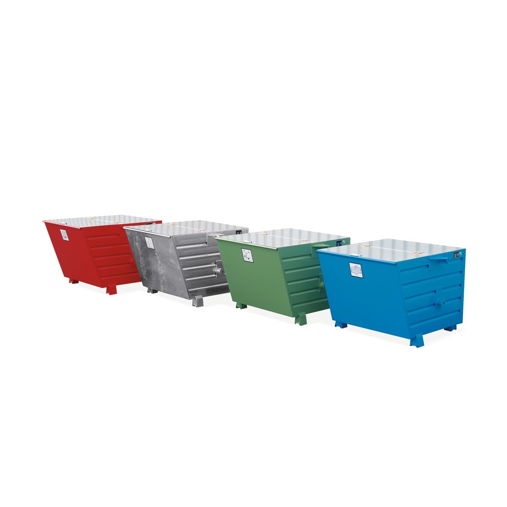 Produktabbildung Nr. 2: Bauer® Stapelbarer Kippbehälter, lackiert, Volumen 0,3 m³, RAL 7005 mausgrau