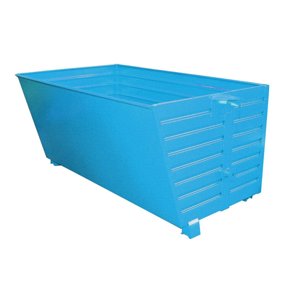 Produktabbildung: Bauer® Stapelbarer Kippbehälter, lackiert, Volumen 2 m³, RAL 5012 lichtblau