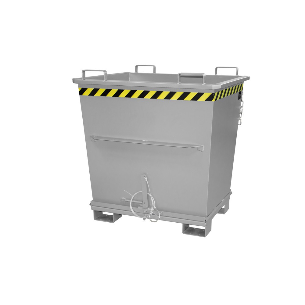 Produktabbildung Nr. 1: Bauer® Stapelbarer Klappbodenbehälter, lackiert, Volumen 1 m³, RAL 7005 mausgrau